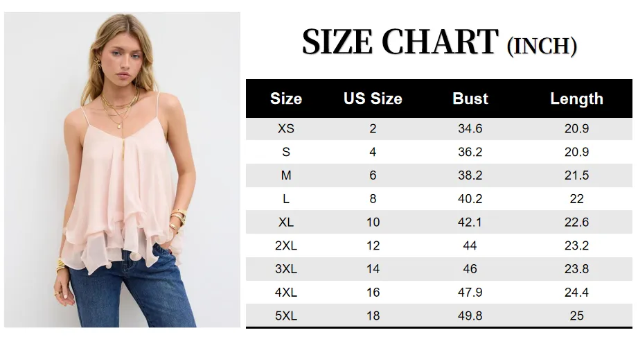 Ruffle Hem Knotted Layered Mesh Cami Top