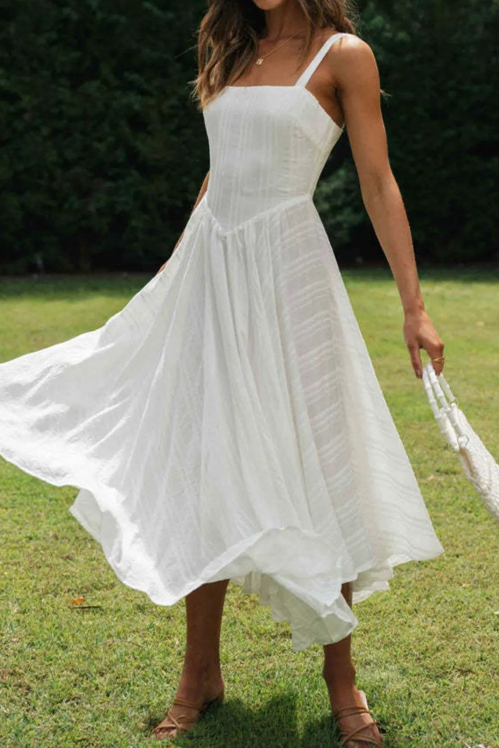 Square Neck Midi Cami Dress