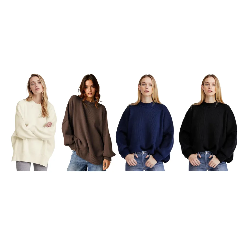 Women's Basic Solid Color Crew Neck Long Sleeve Top