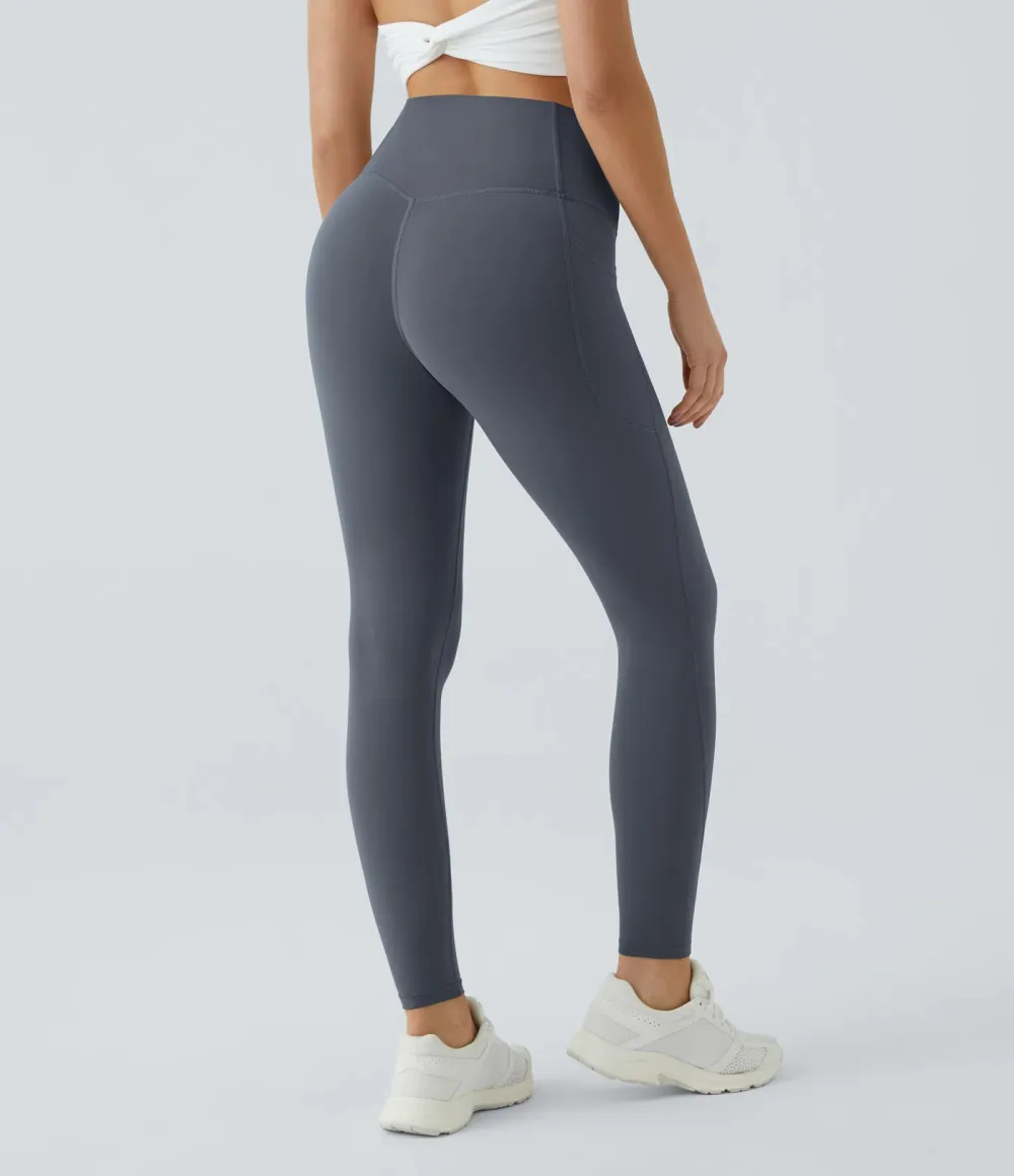High Waisted Tummy Control Pocket Shaping Training Leggings