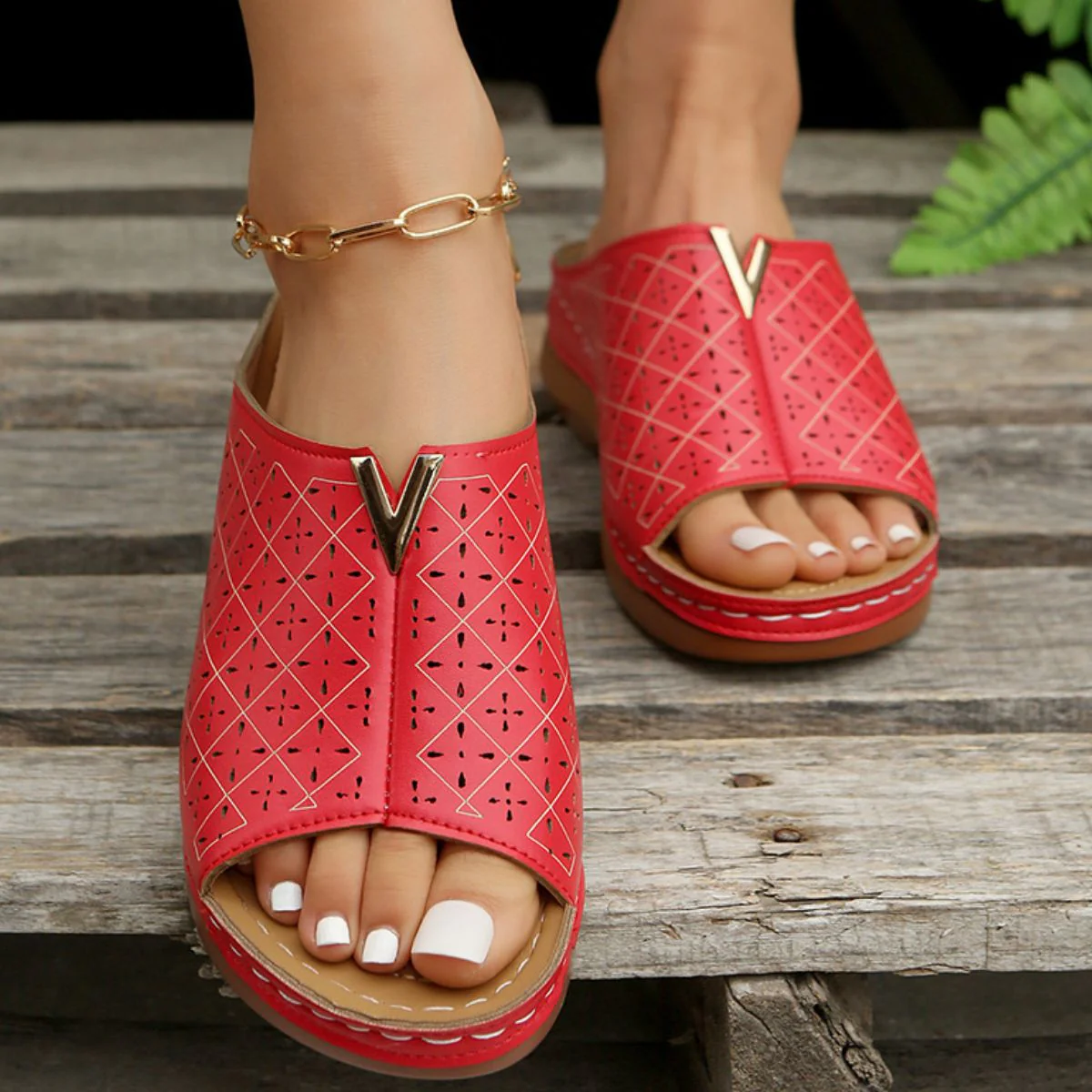 Open Toe Flats Sandals (multiple color options)