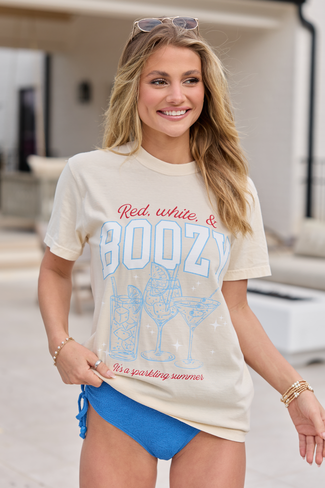 Red, White, & Boozy Ivory Graphic Tee