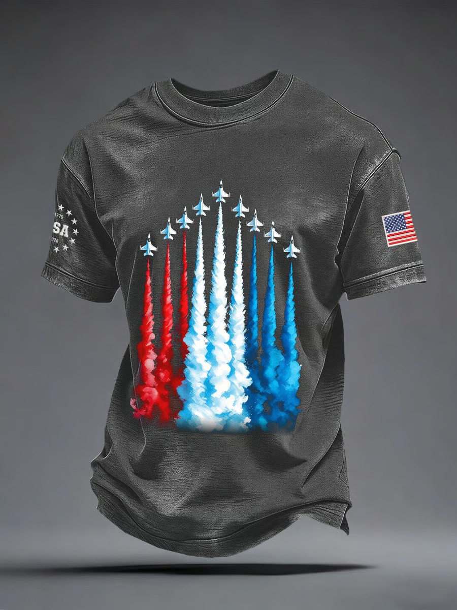 Men'S American Flag Commemorative 250Th Anniversary Classic Pattern Short Sleeve T-Shirt
