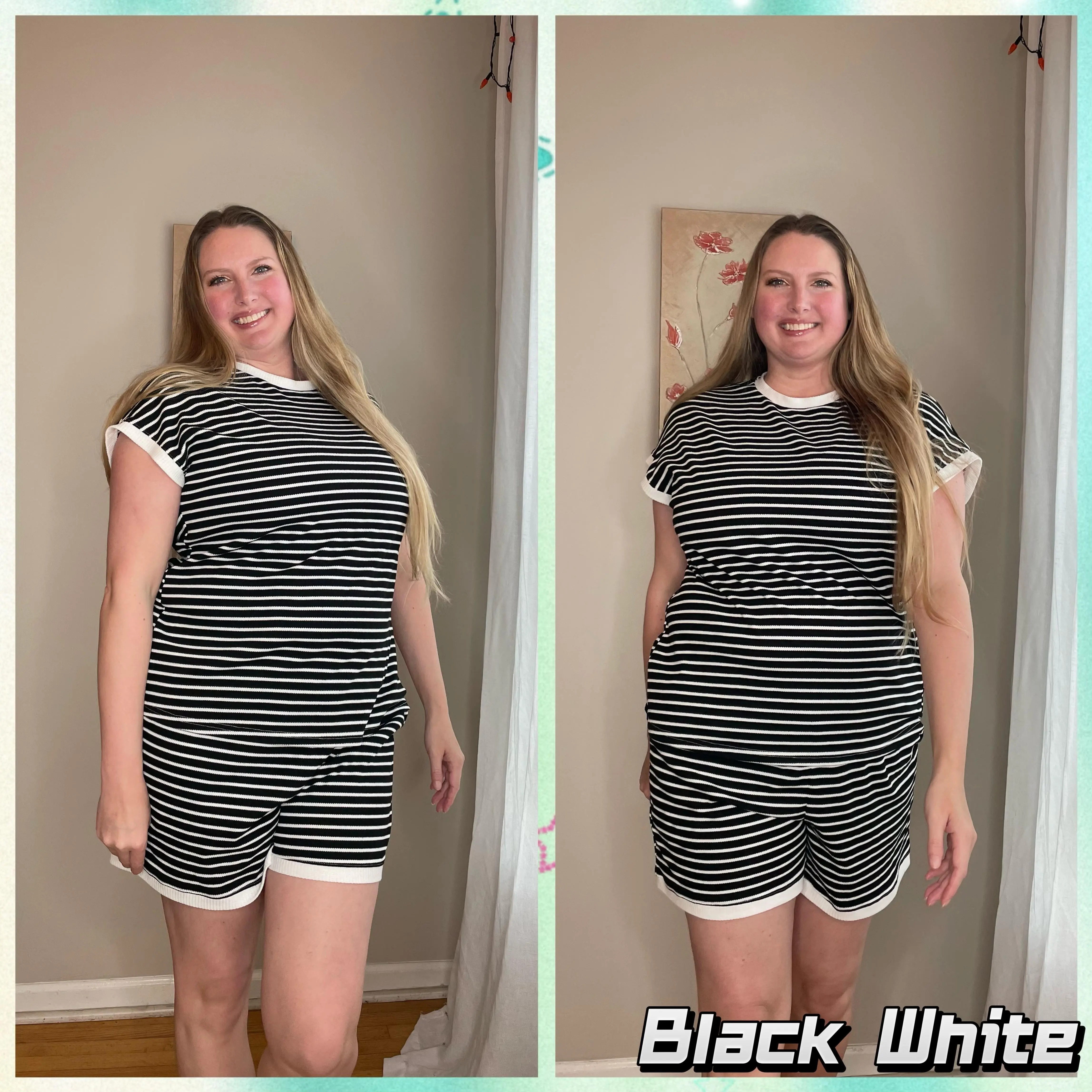 🔥Women’s Striped Short Sleeve Pajama Set