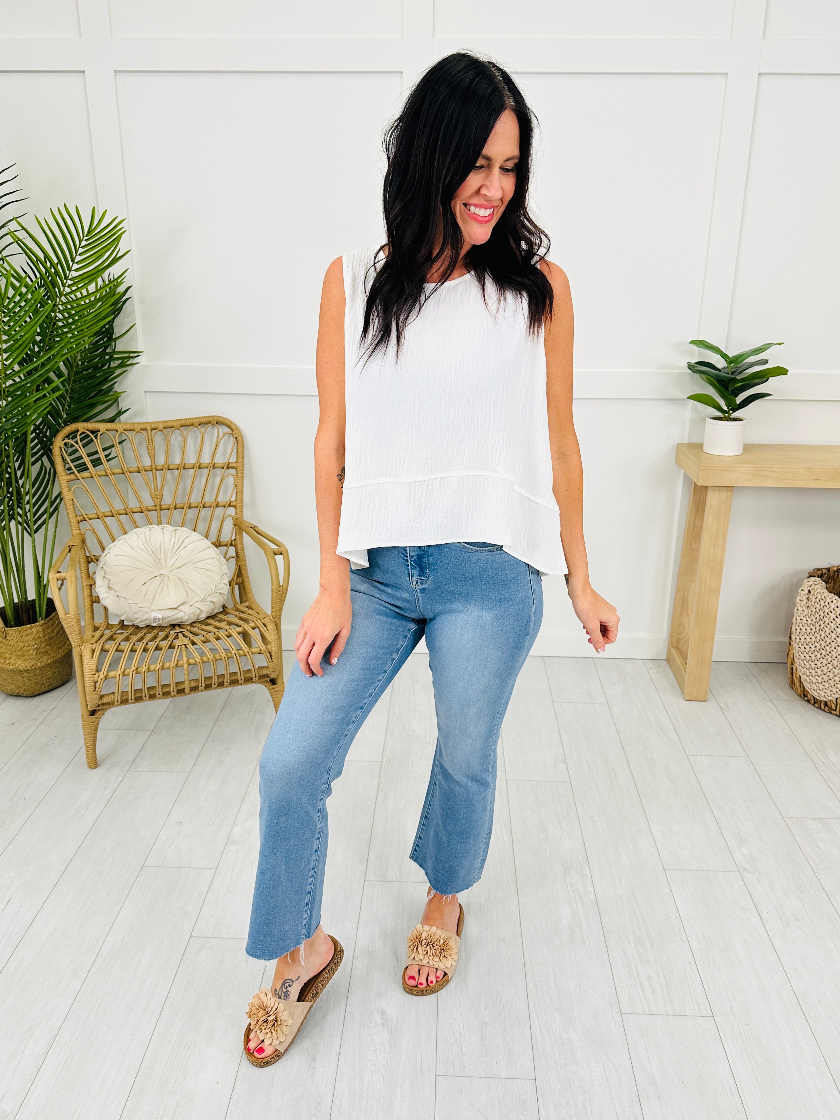 Soft Spot Tummy Control Cropped Kick Flare Jeans