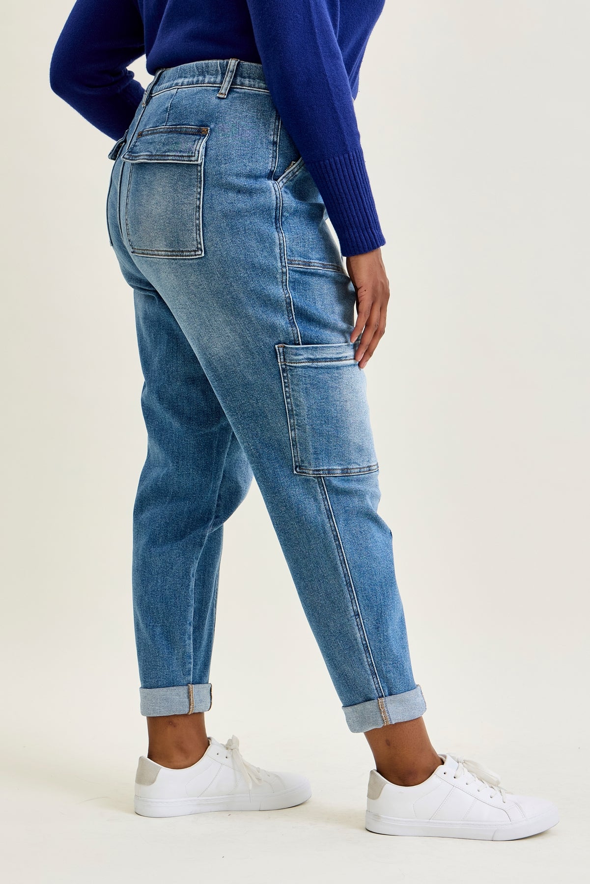 Darlene High Rise Cuffed Cargo Jogger - PLUS