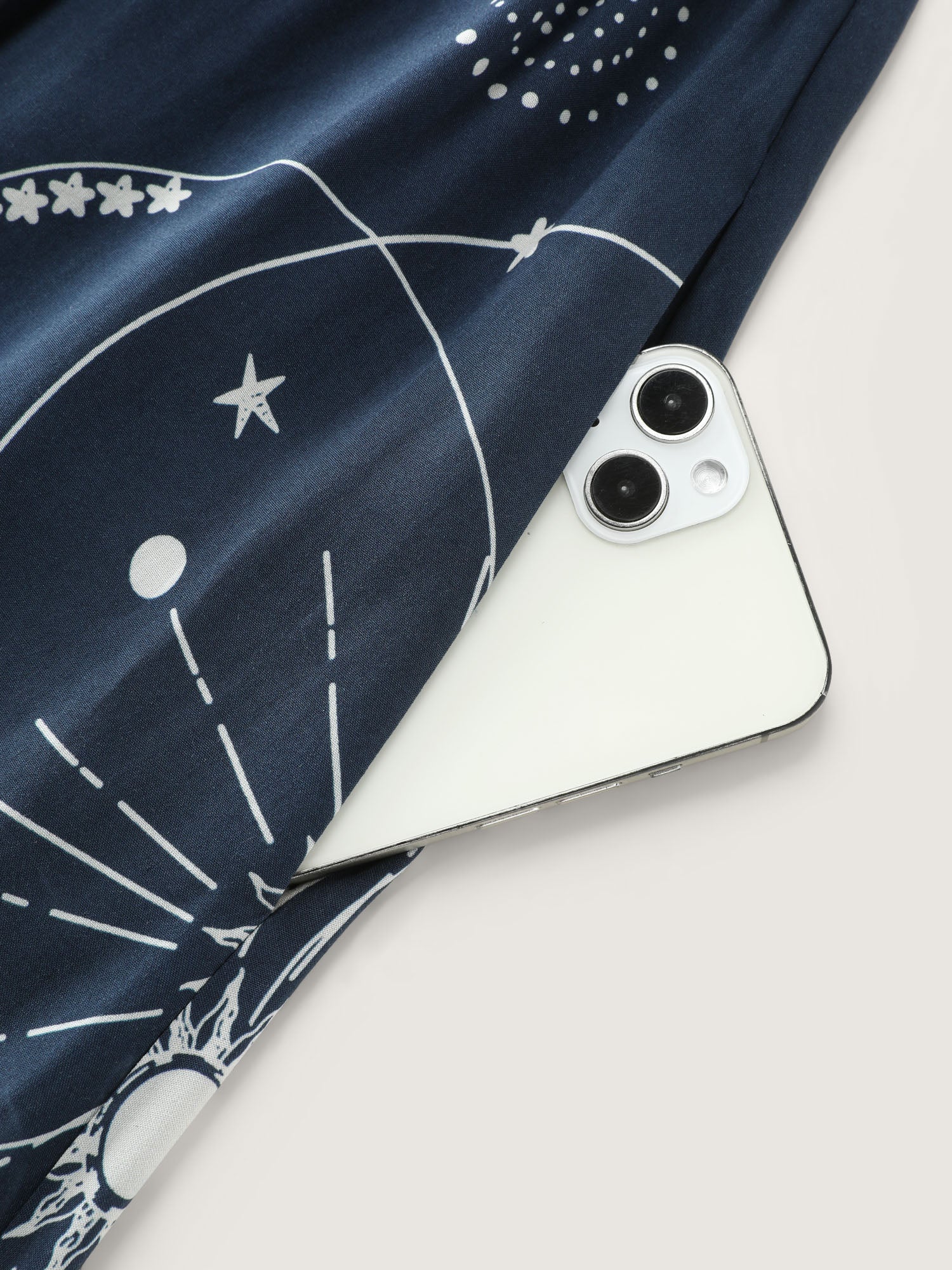 Galaxy Print Lotus Leaf Sleeve Maxi Dress