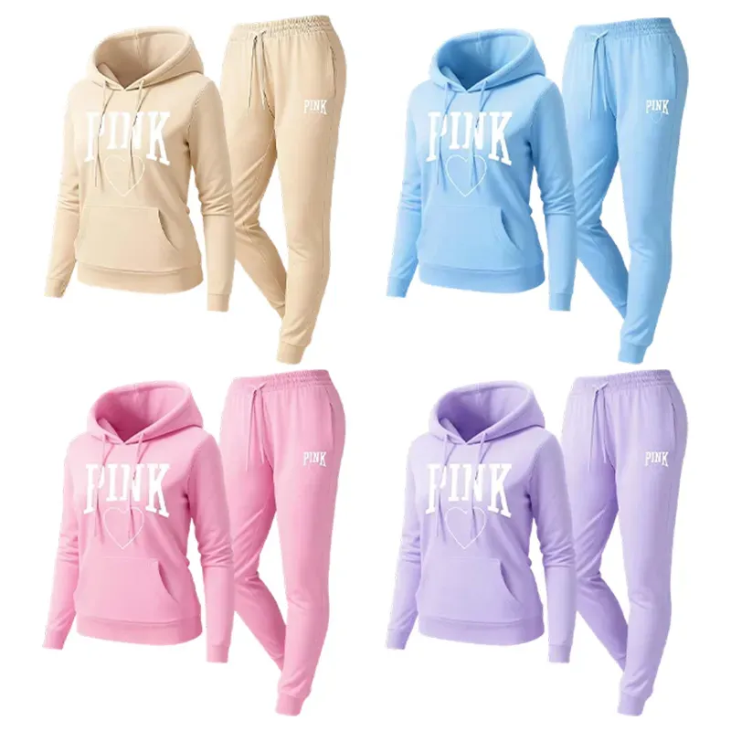 Women's Printed Hoodie & Drawstring Sweatpants