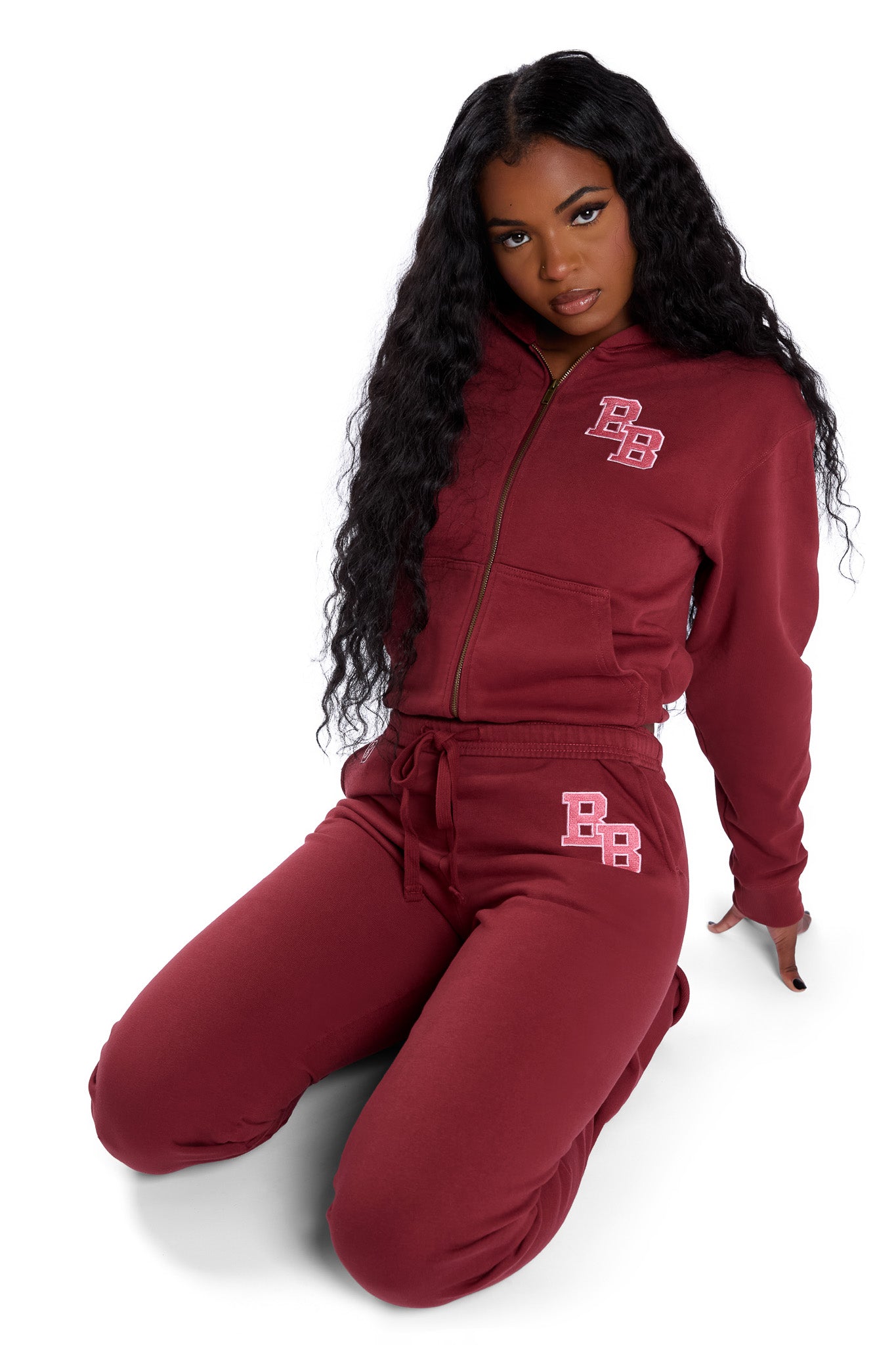 BODY UNIVERSITY SWEATPANTS 2.0 (MAROON/PINK)