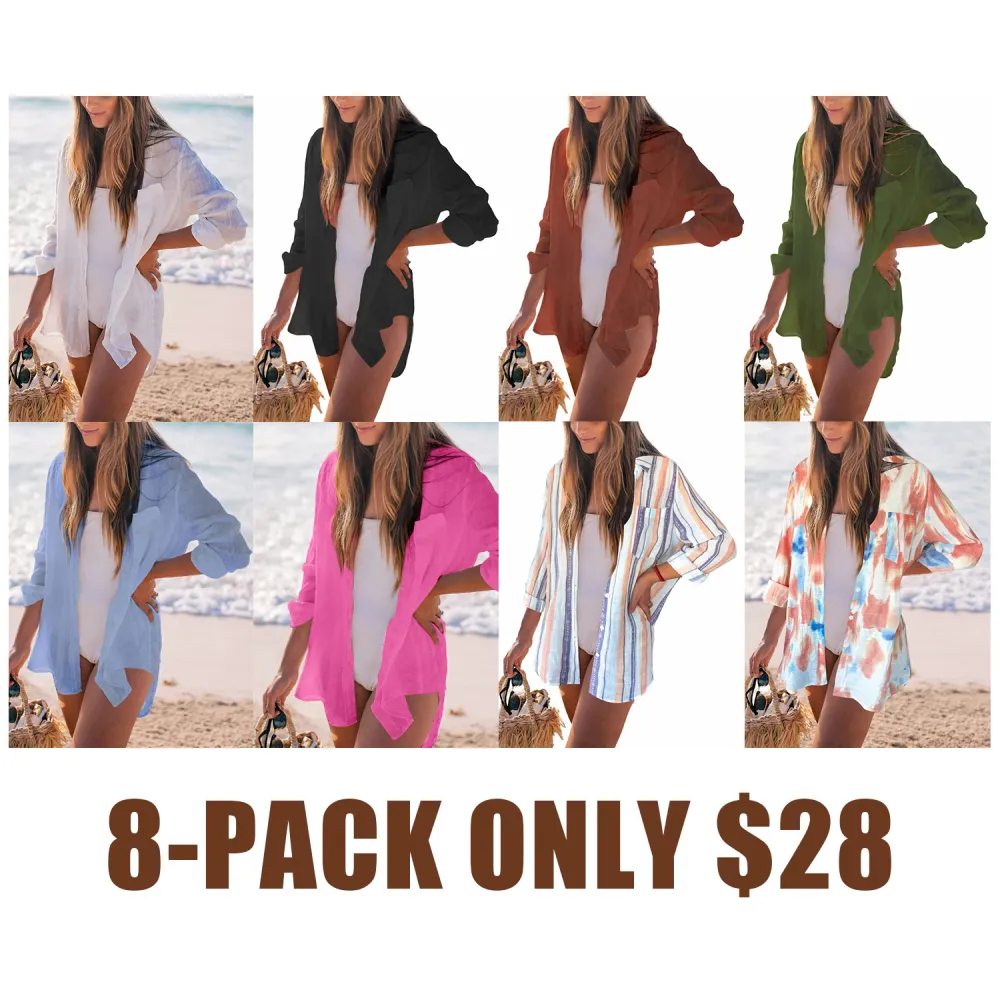 Women's Boho Semi-Sheer Beach Cover Up