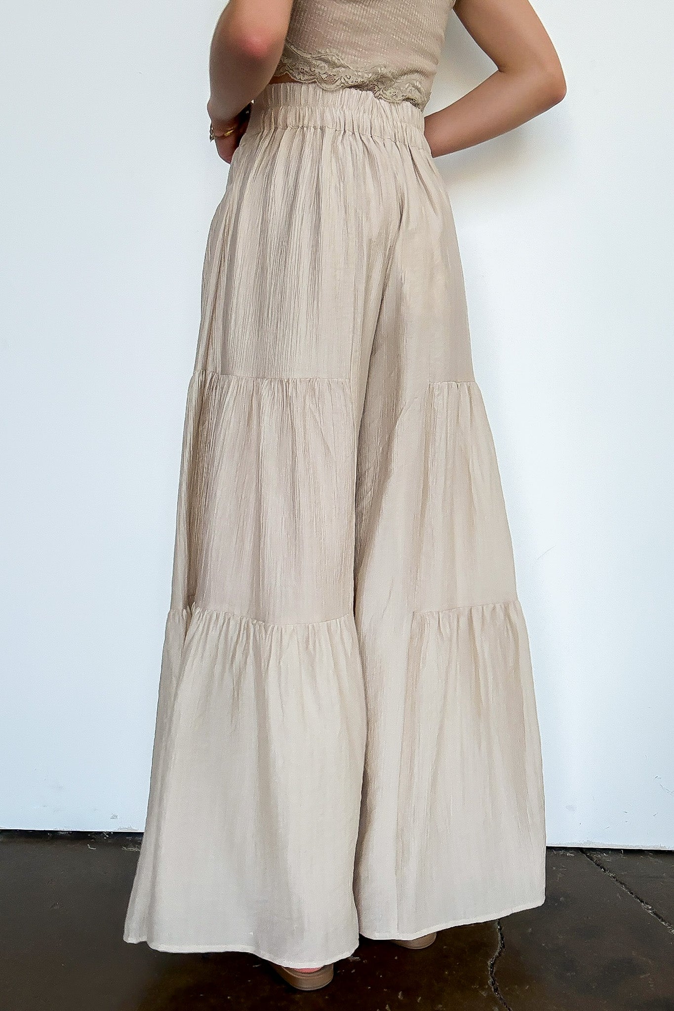 Tiered Tide Flowy Wide Leg Pants
