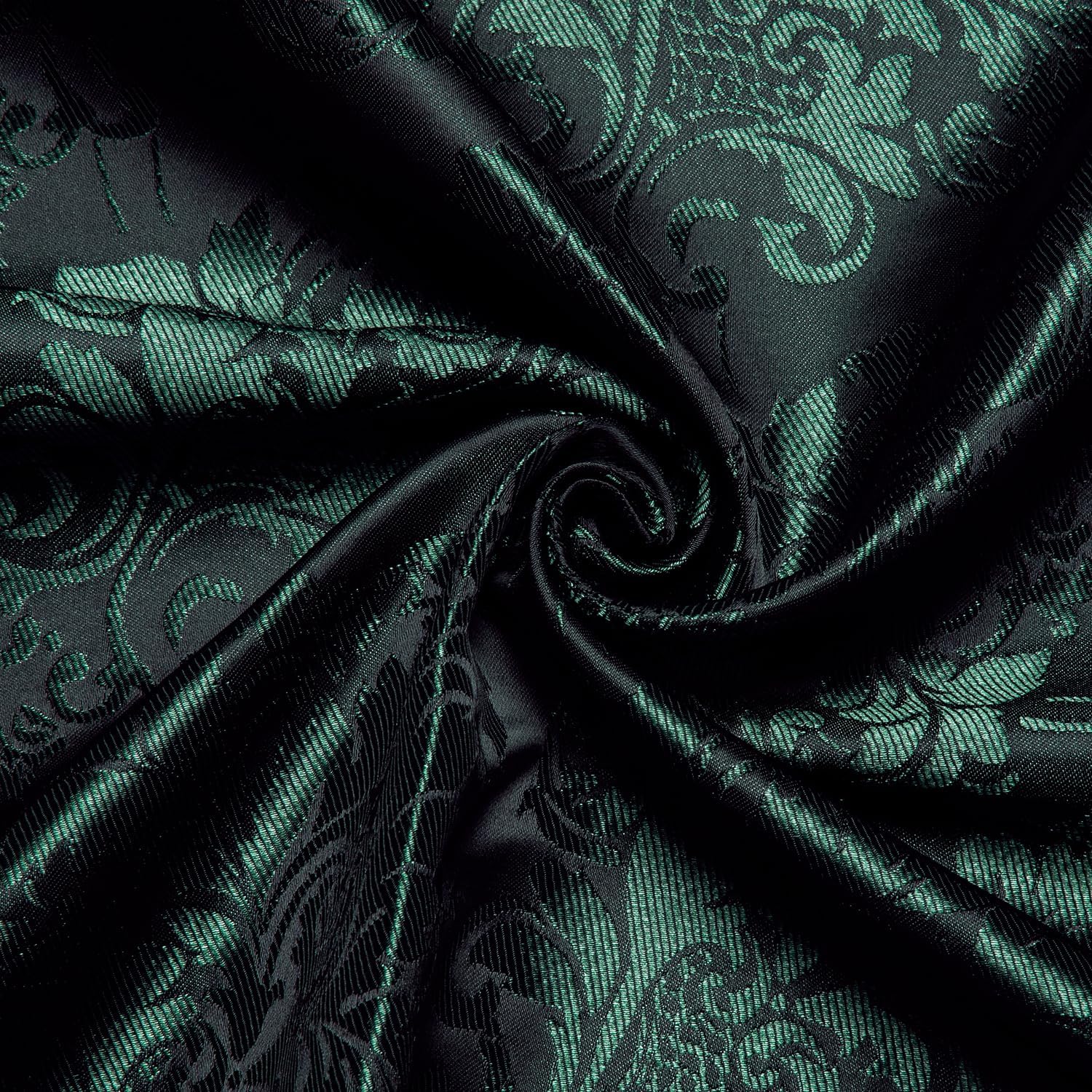 Men's Paisley Dress Shirt Long Sleeve Wrinkle Free Button Down Cowboy Shirts - Black&green&paisley