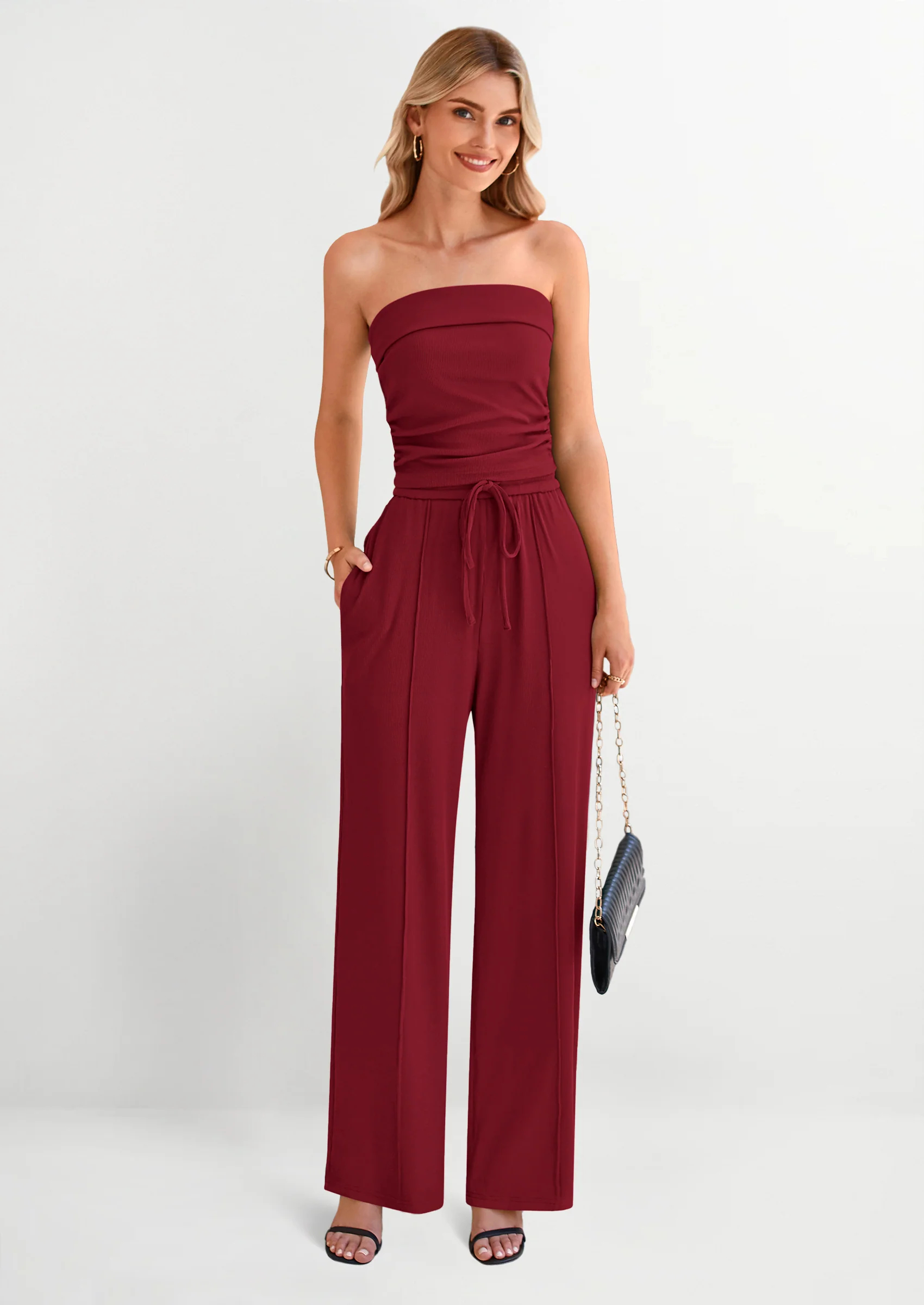 Women's Summer 2 Piece Outfits Sleeveless Crop Top Sweatpants