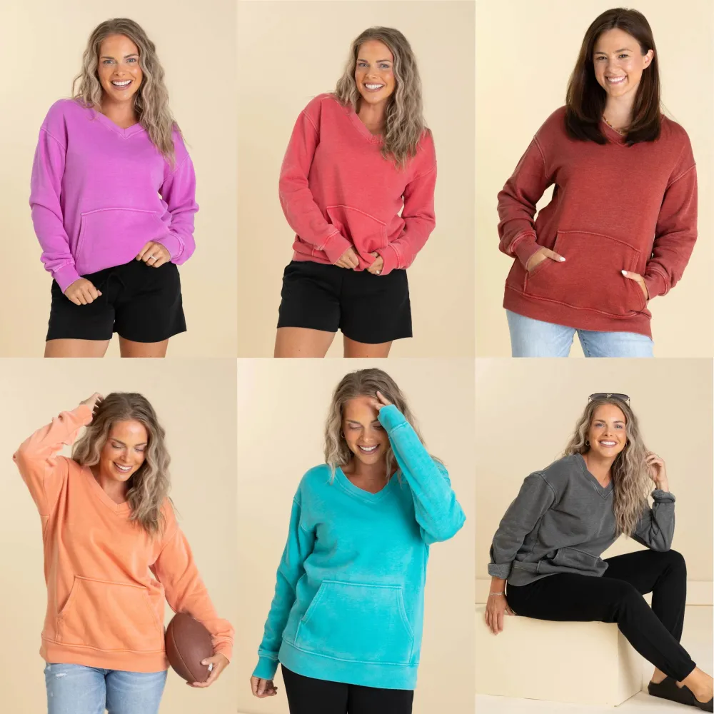 Cozy Campfire V-Neck Sweatshirt
