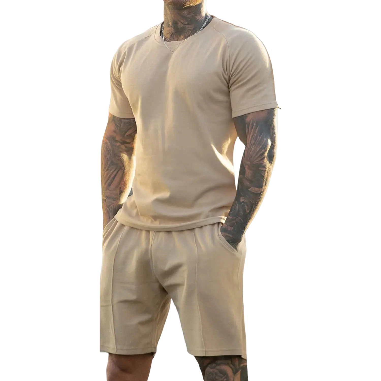 Mens Short Sets 2 Piece Outfits Fashion Summer Tracksuits Casual Set