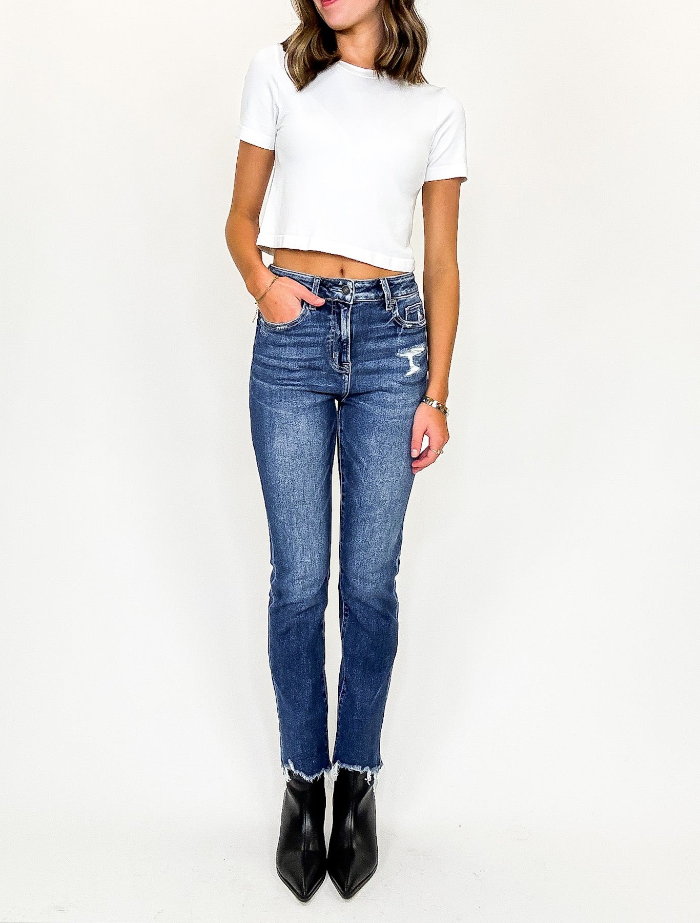 Super High Rise Straight Leg Jeans