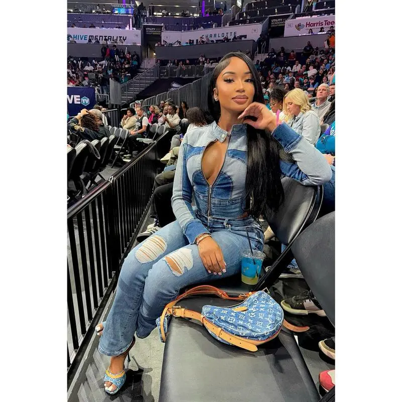 Women's Two Tone Denim Set