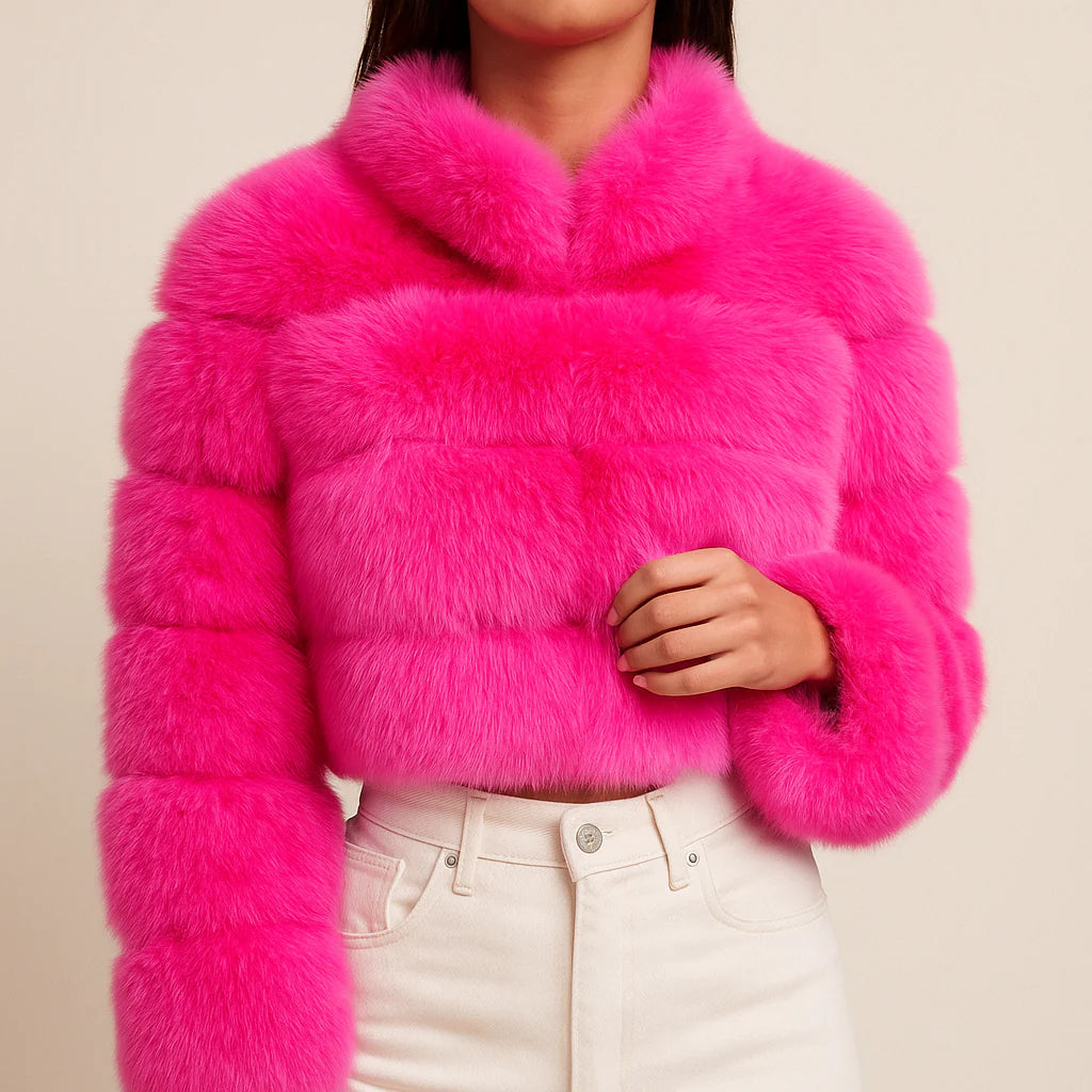 Radiant Plush Crop Coat