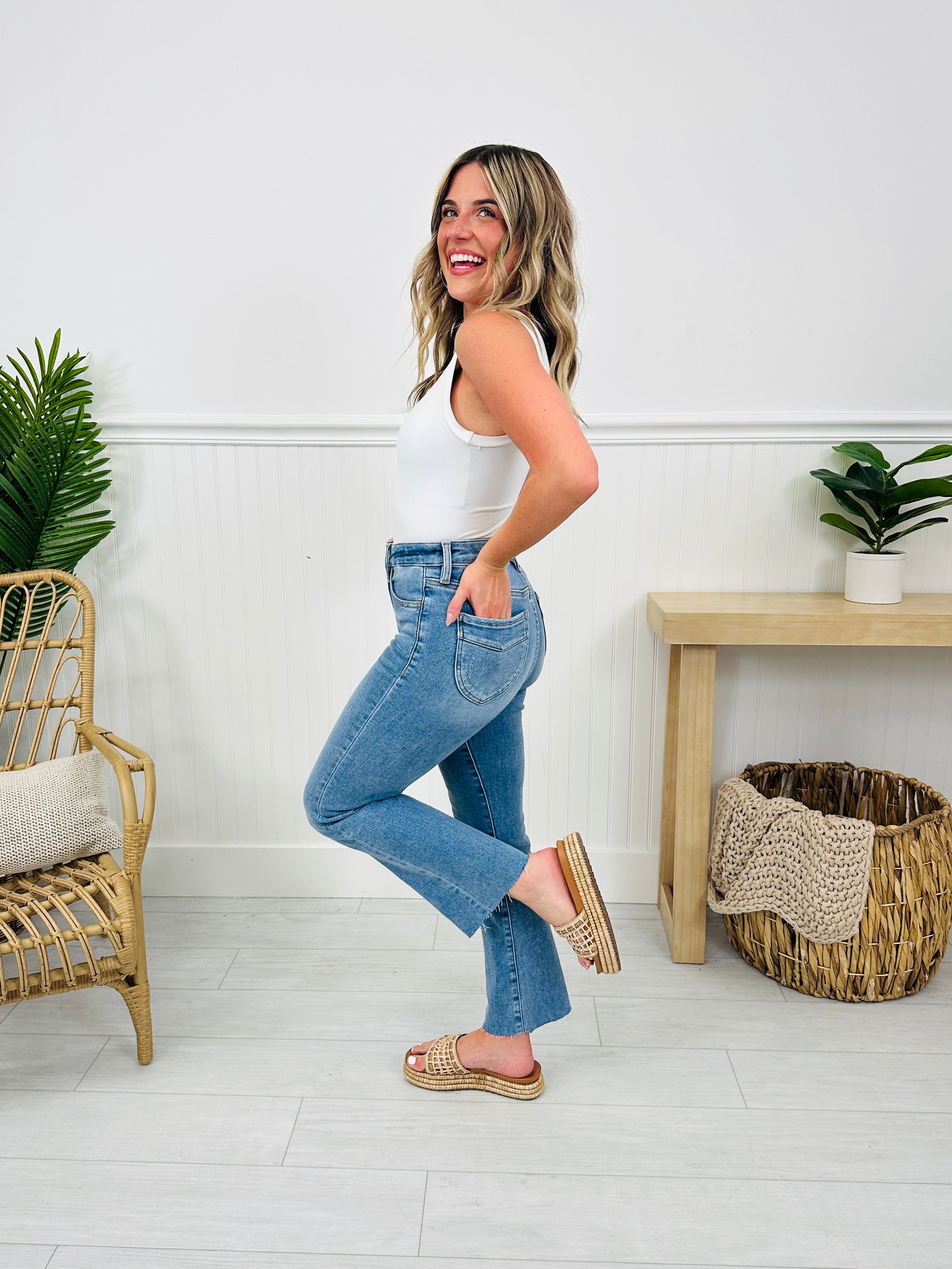 All I Need Tummy Control Butt Lifting Kick Flare Jeans