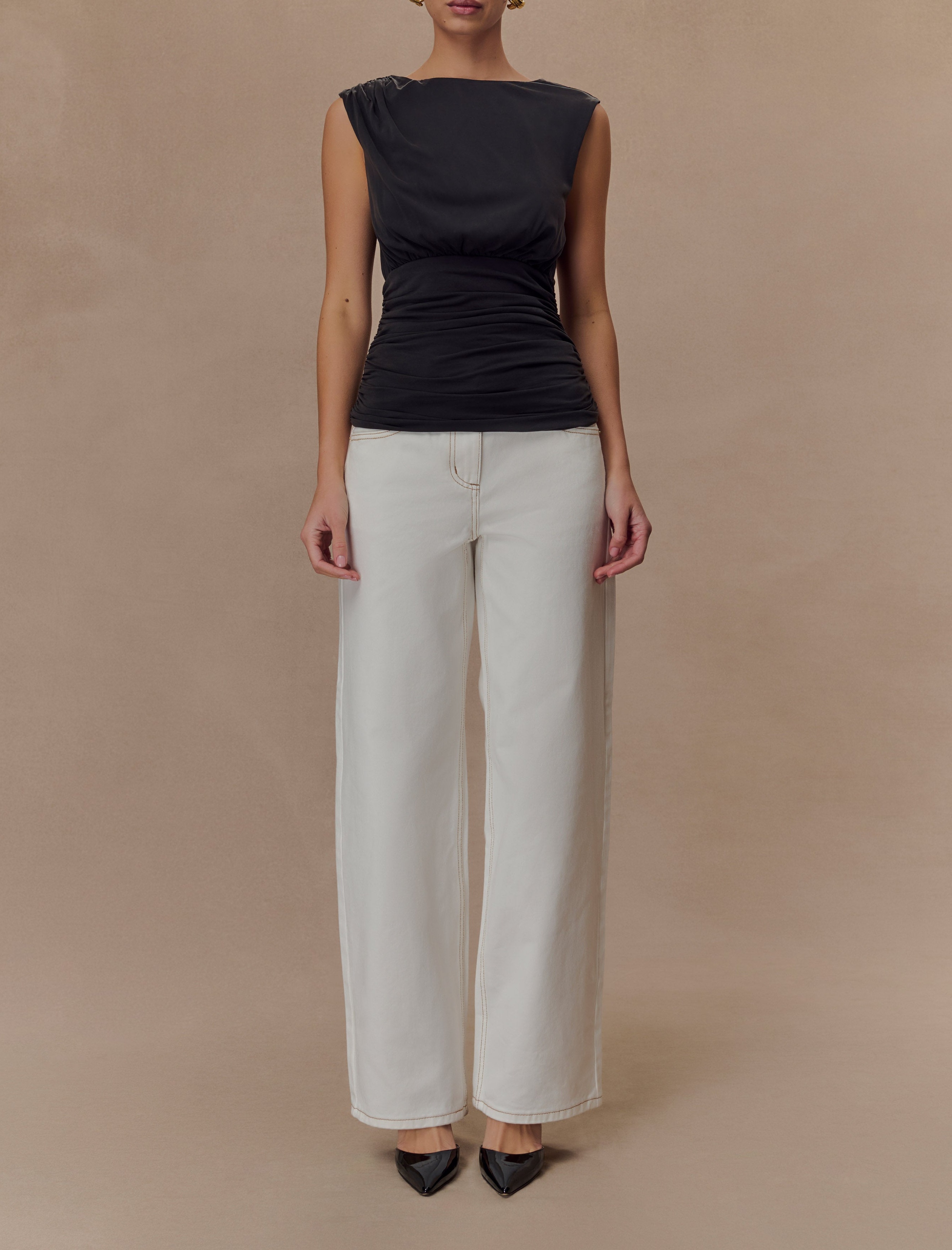 Black Short Sleeve Top