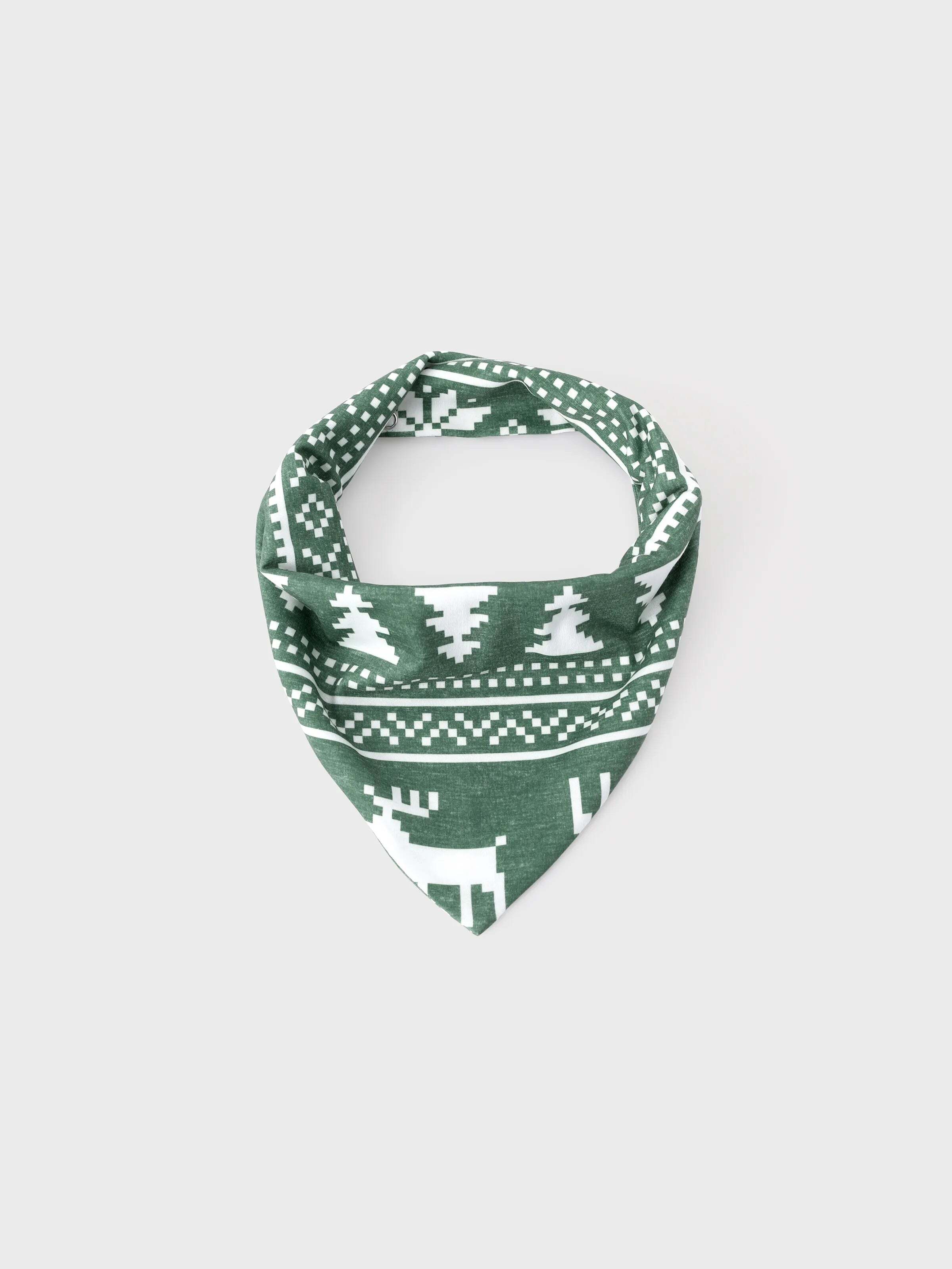 Christmas Matching Family Pajamas Set Reindeer and Snowflake Green Print PJS with Christmas Socks Dark Green