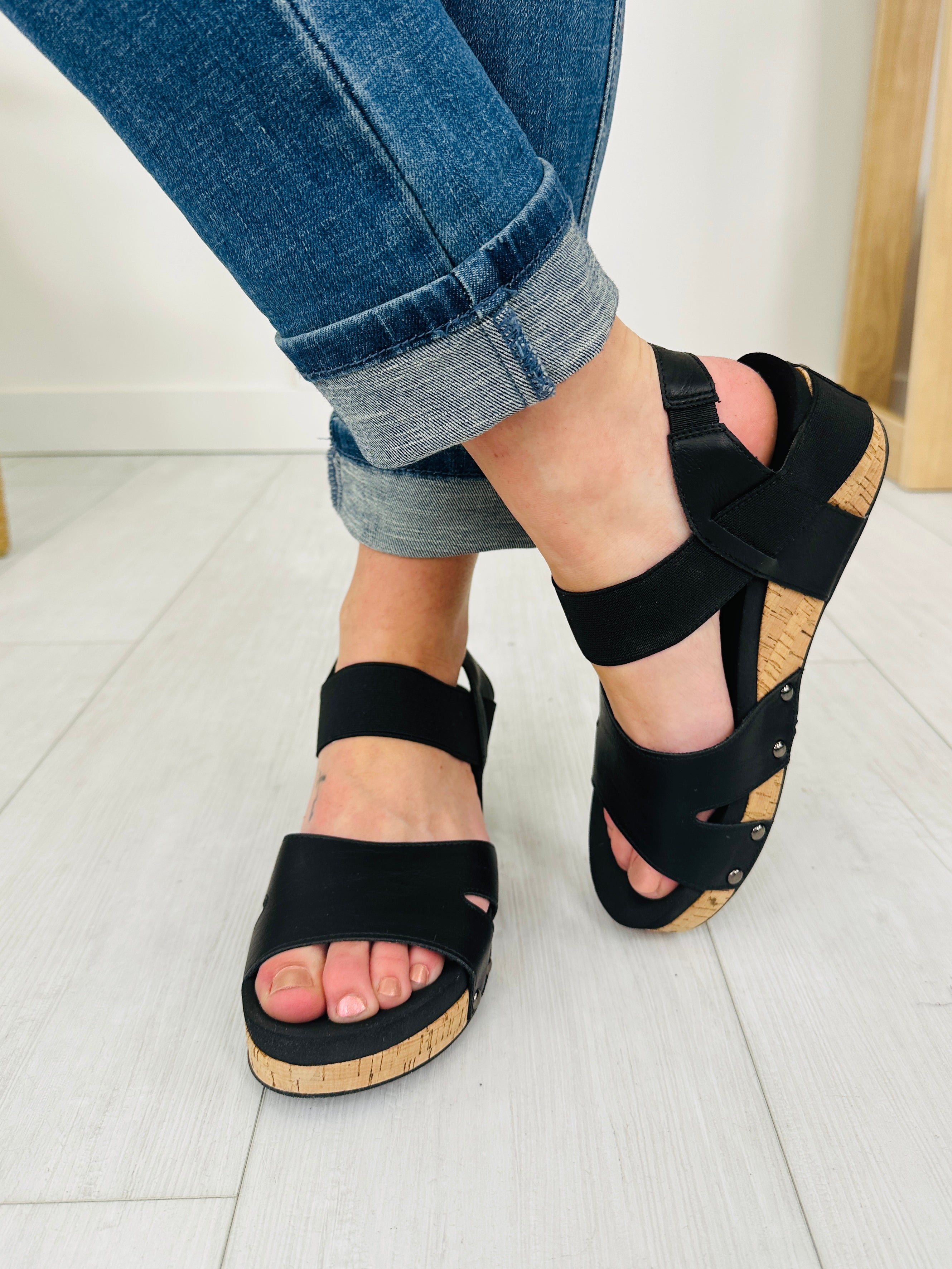 Sleek Step Wedges In Black