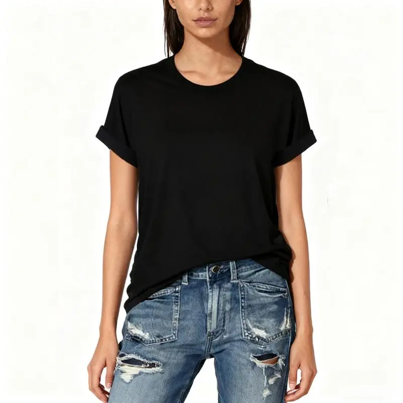 Women's Solid Round Neck Tee
