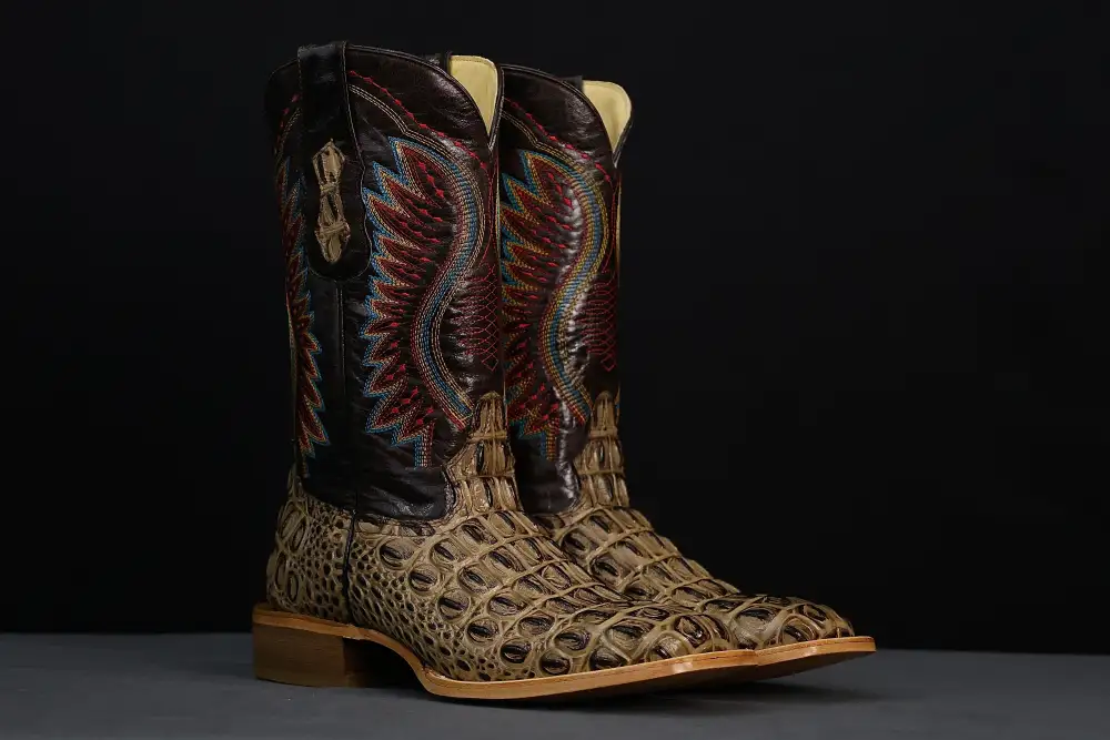 Men’s Orix Caimán Back Leather Boots — Square Toe