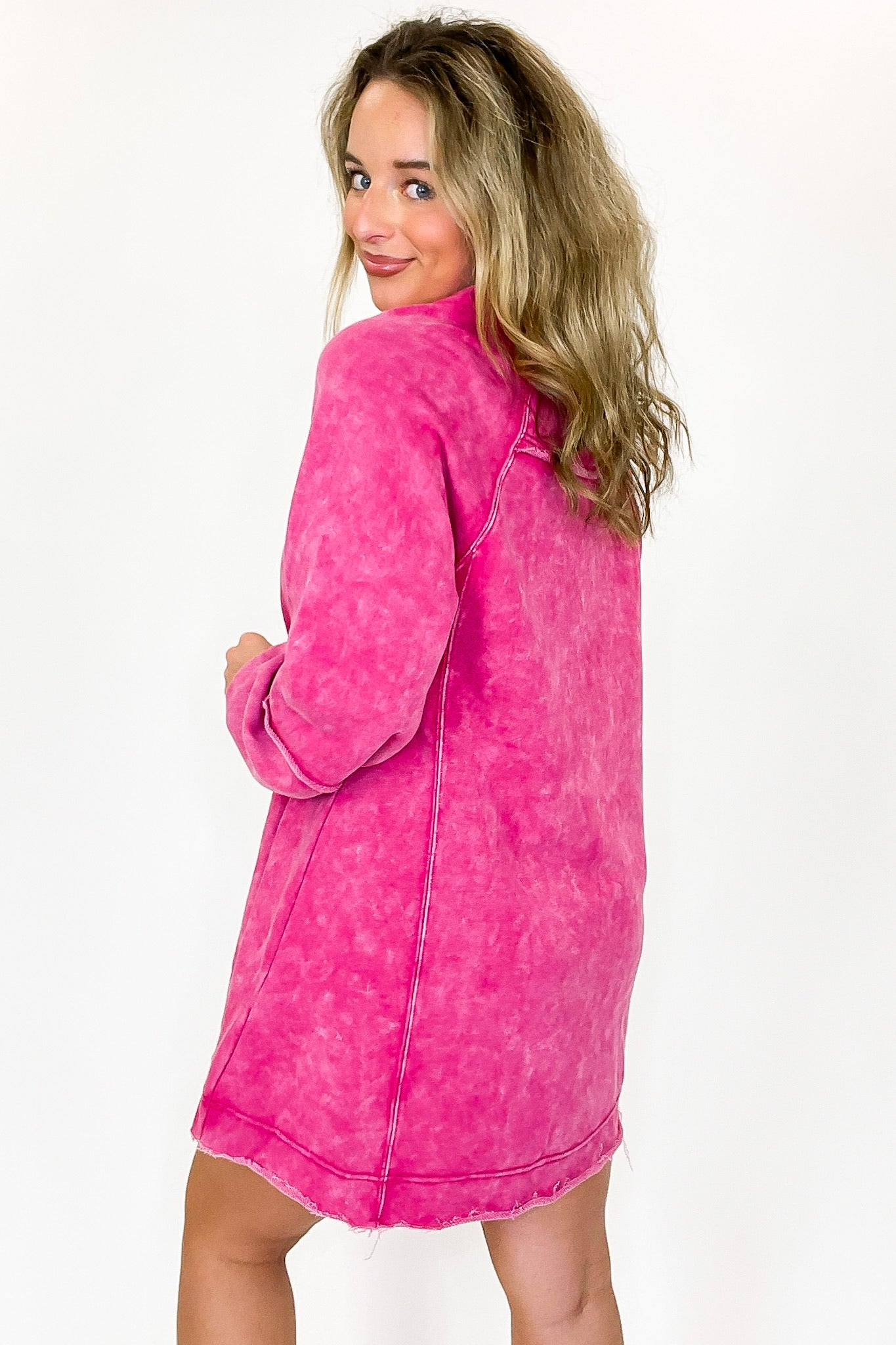 Mineral Washed Oversized A-Line Dress