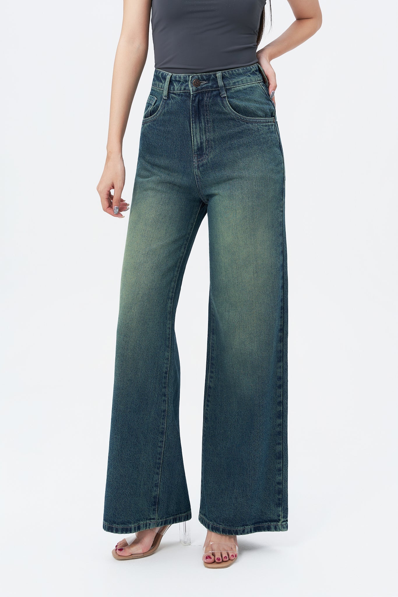 Shade Flow Wide Leg Jeans