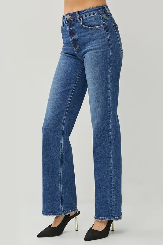 High Rise Straight Jeans