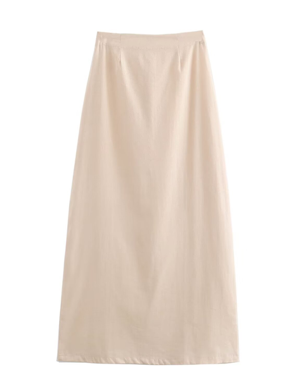 Simple Pleated Shirt Vest Skirt Suit