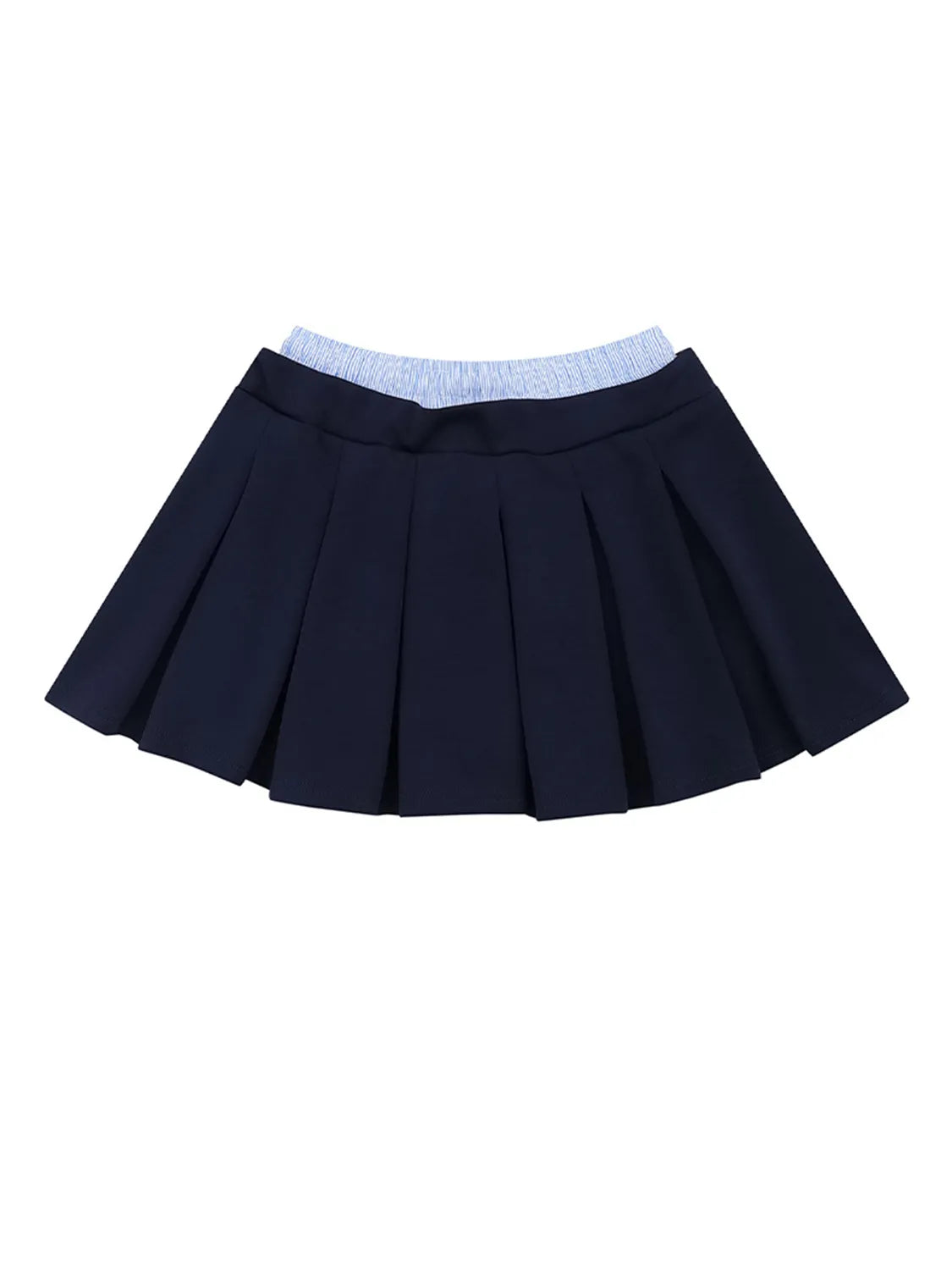 Drawstring Pleated Mini Skirt
