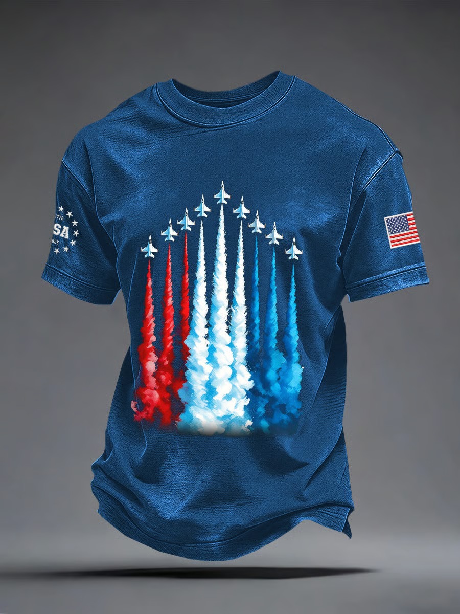 Men'S American Flag Commemorative 250Th Anniversary Classic Pattern Short Sleeve T-Shirt