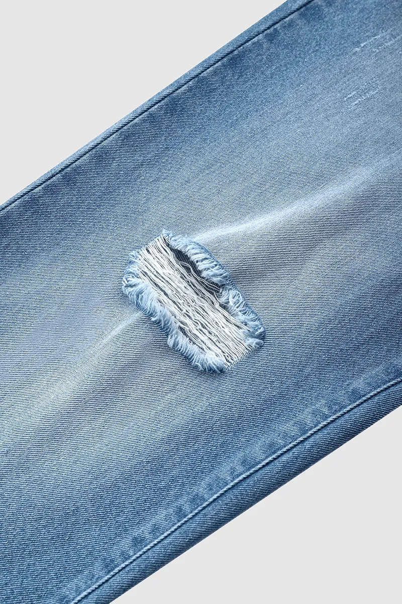 Ripped Button Up Low Waist Jeans