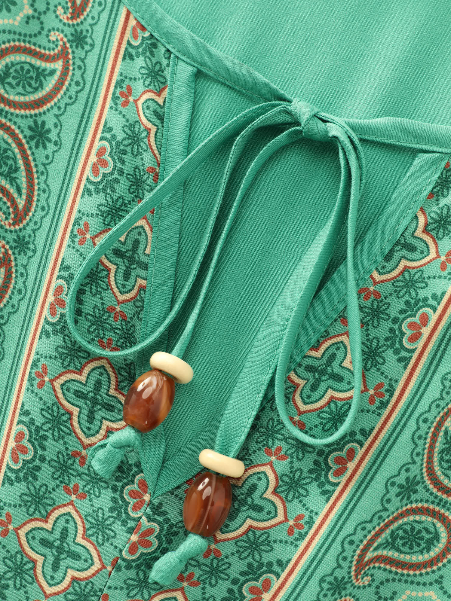 Boho Print Ruffled Sleeve Mini Dress