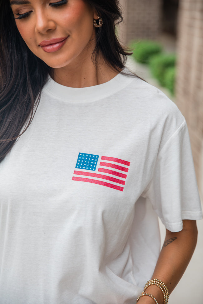 Live Free White Graphic Tee