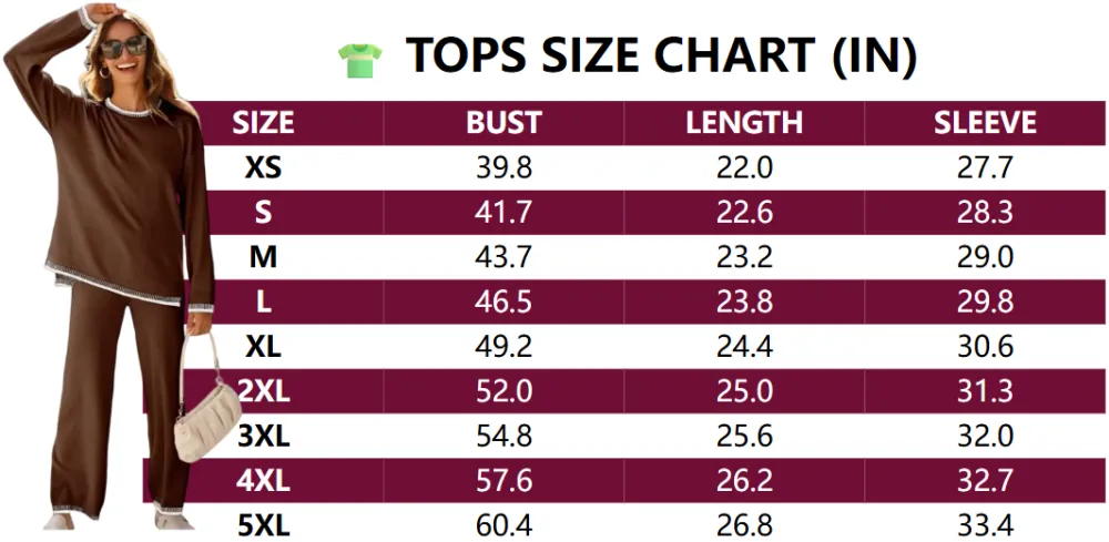 Chic Crew Neck Sweater & High Waist Loose Pants Casual Outfit