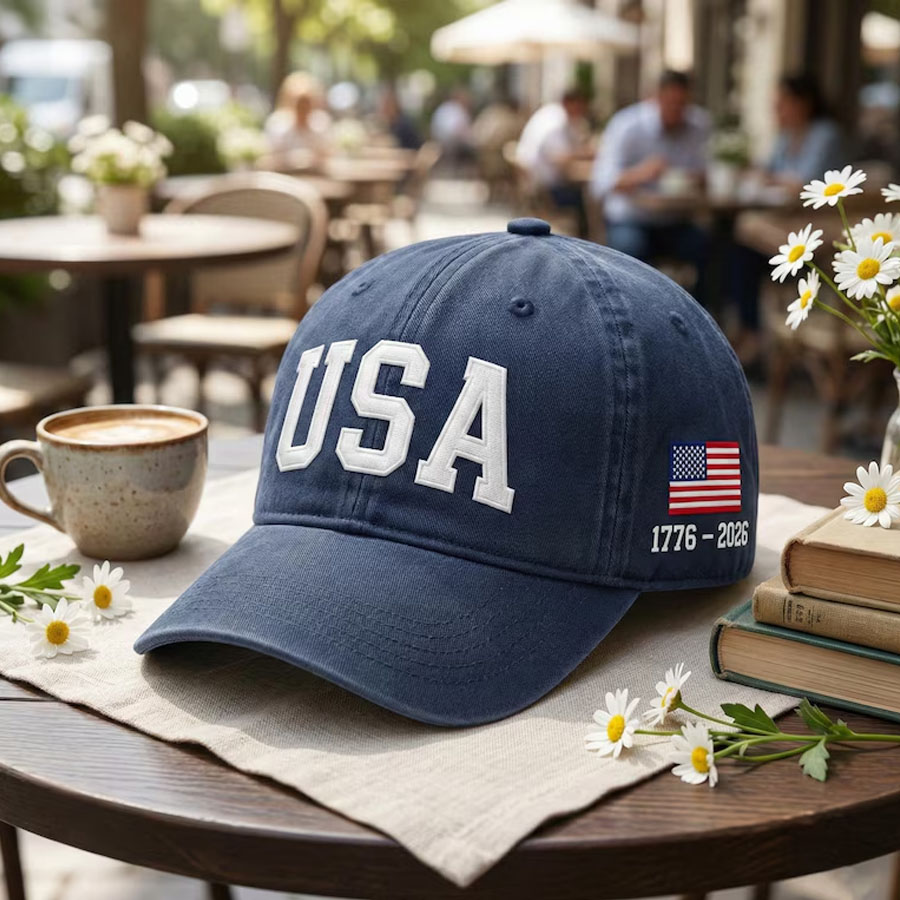 Retro USA With Flag Hat