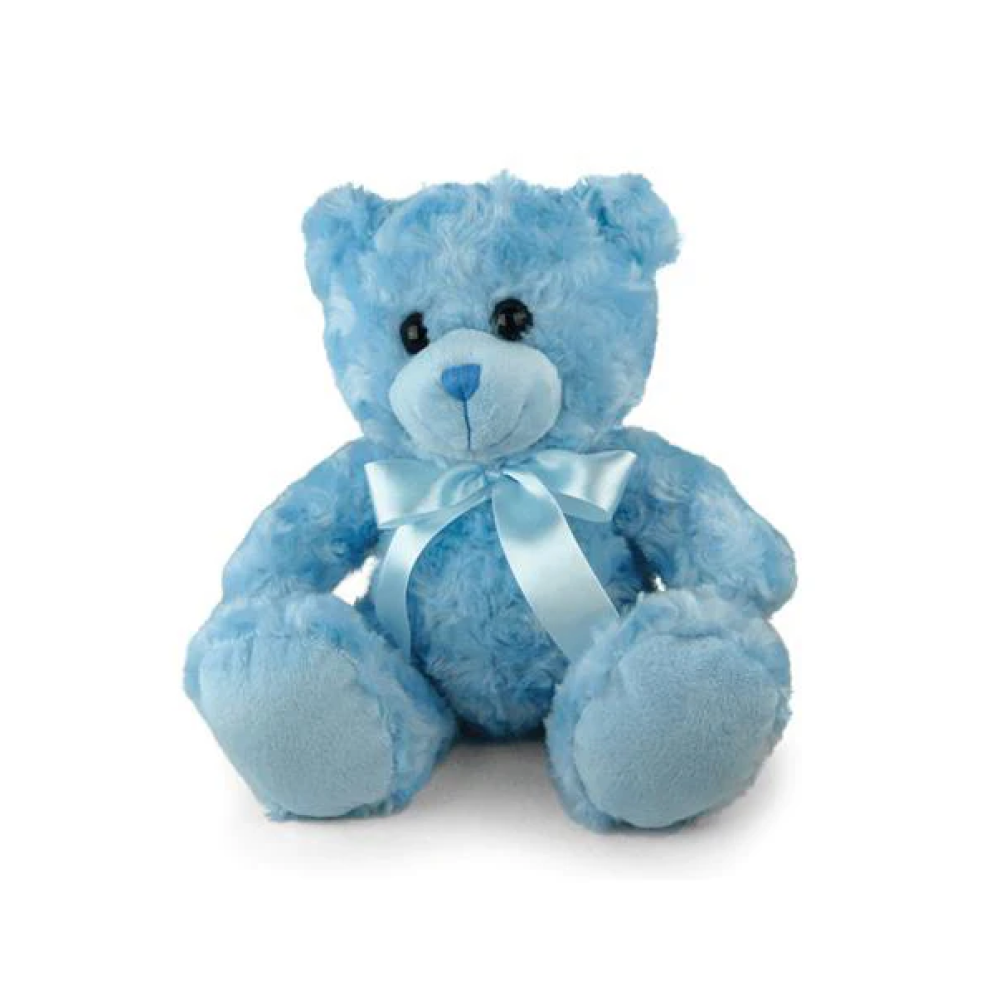 Blue Sitting Ribbon Bear 6inch
