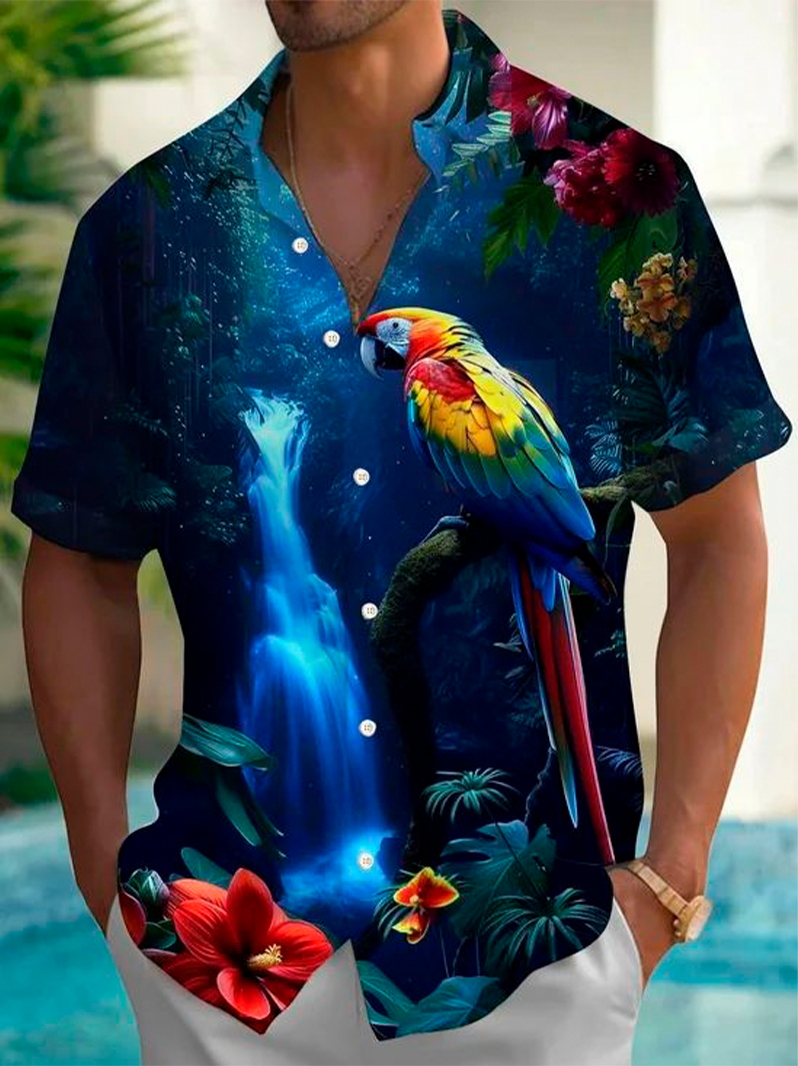 Men's Vacation Short Sleeve Printed Shirts Tops