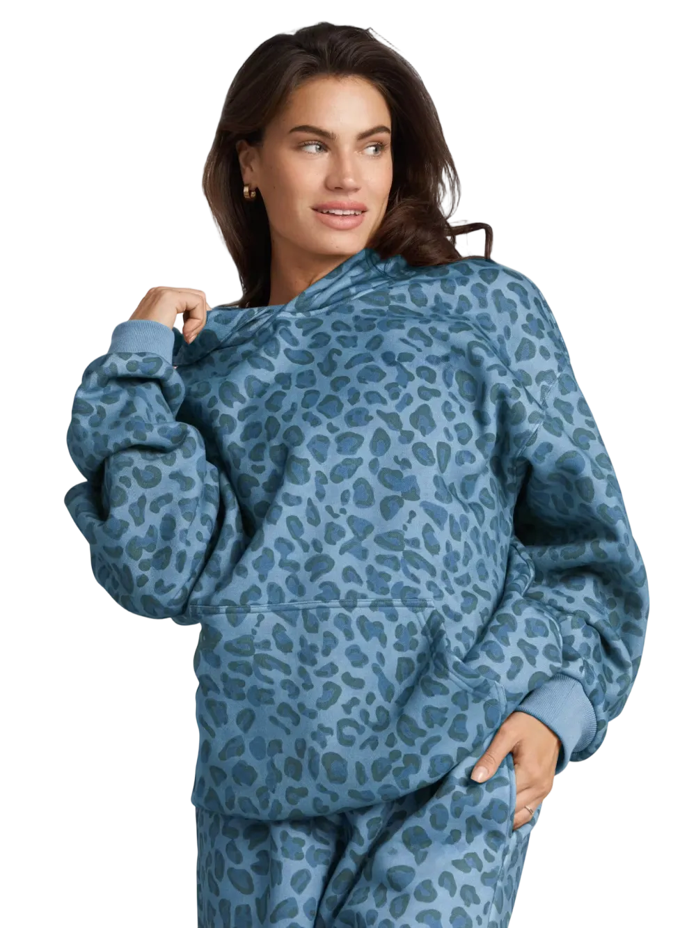 Leopard print unisex hoodie