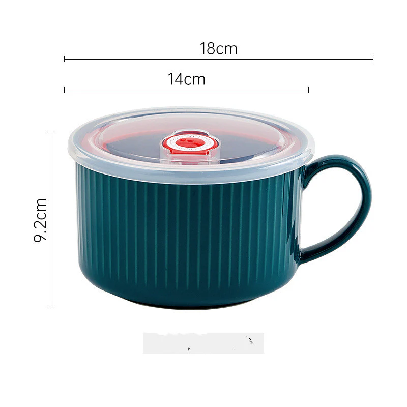 Large Ceramic Large Soup Mug -Airtight Lid