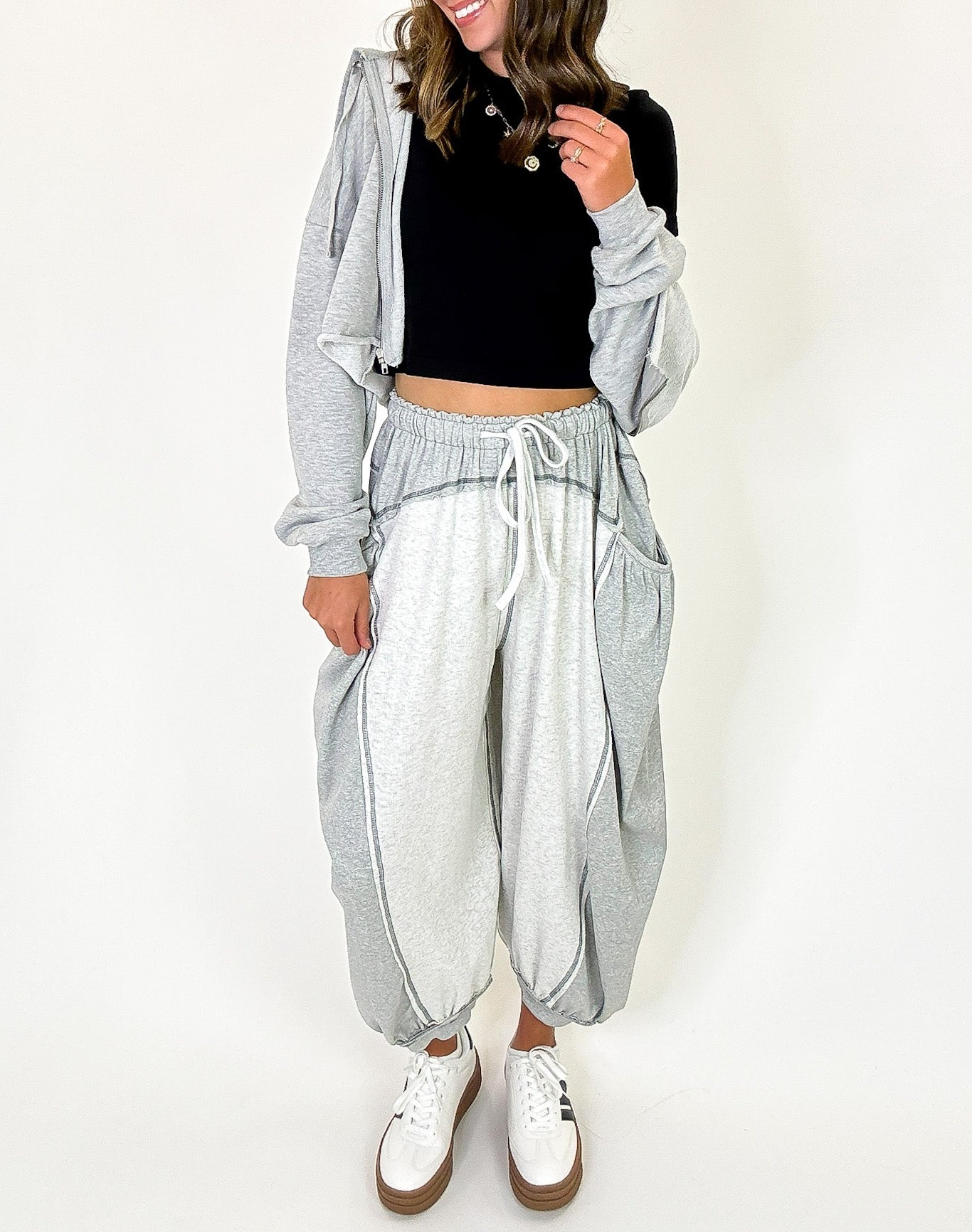 Contrast Ease Flowy Lounge Pants