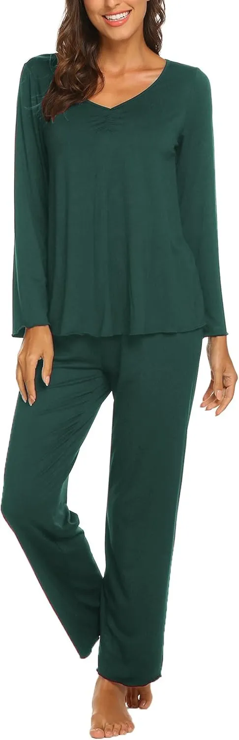 Womens Pajama Sets 2 Piece Lounge Set Fall Winter Pajamas