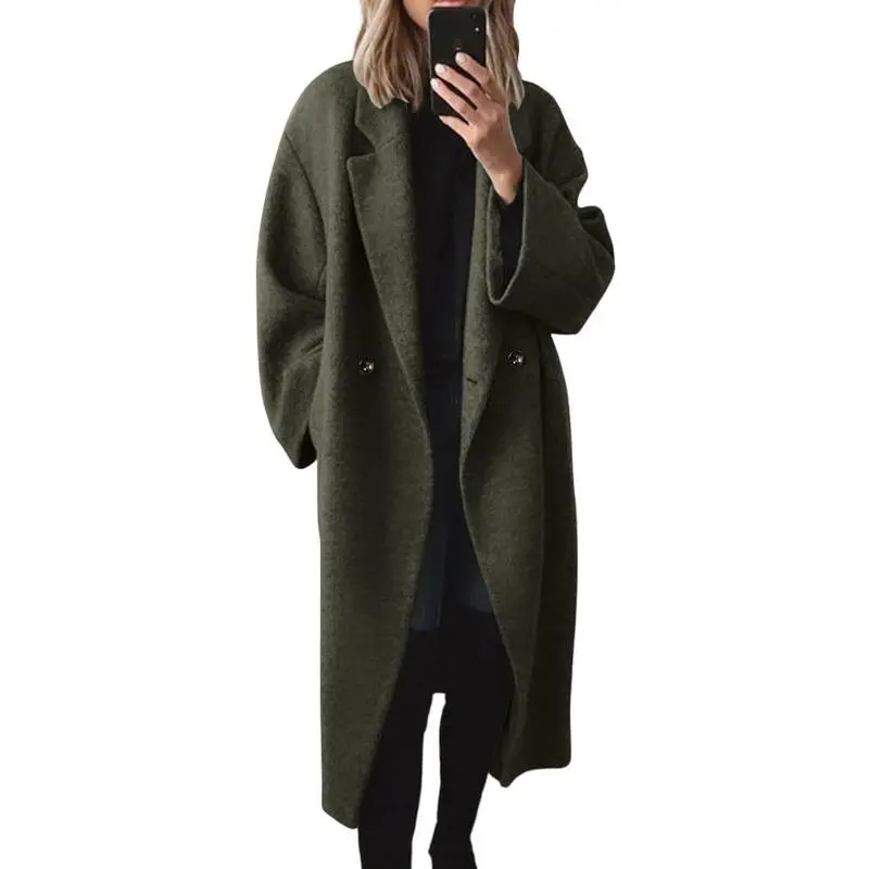 Winter Double-Breasted Wool Coat