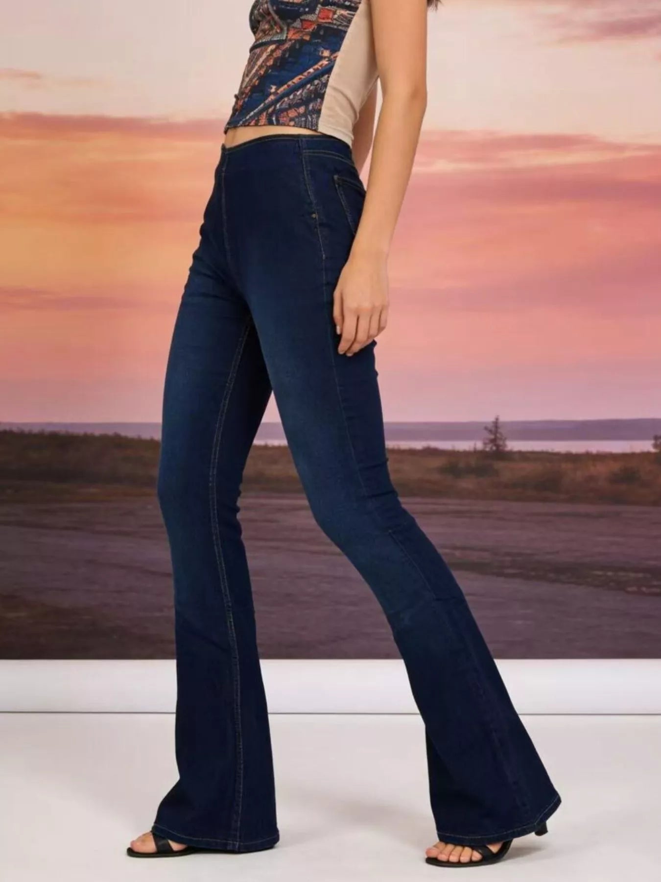 High-Waisted Flare Jeans