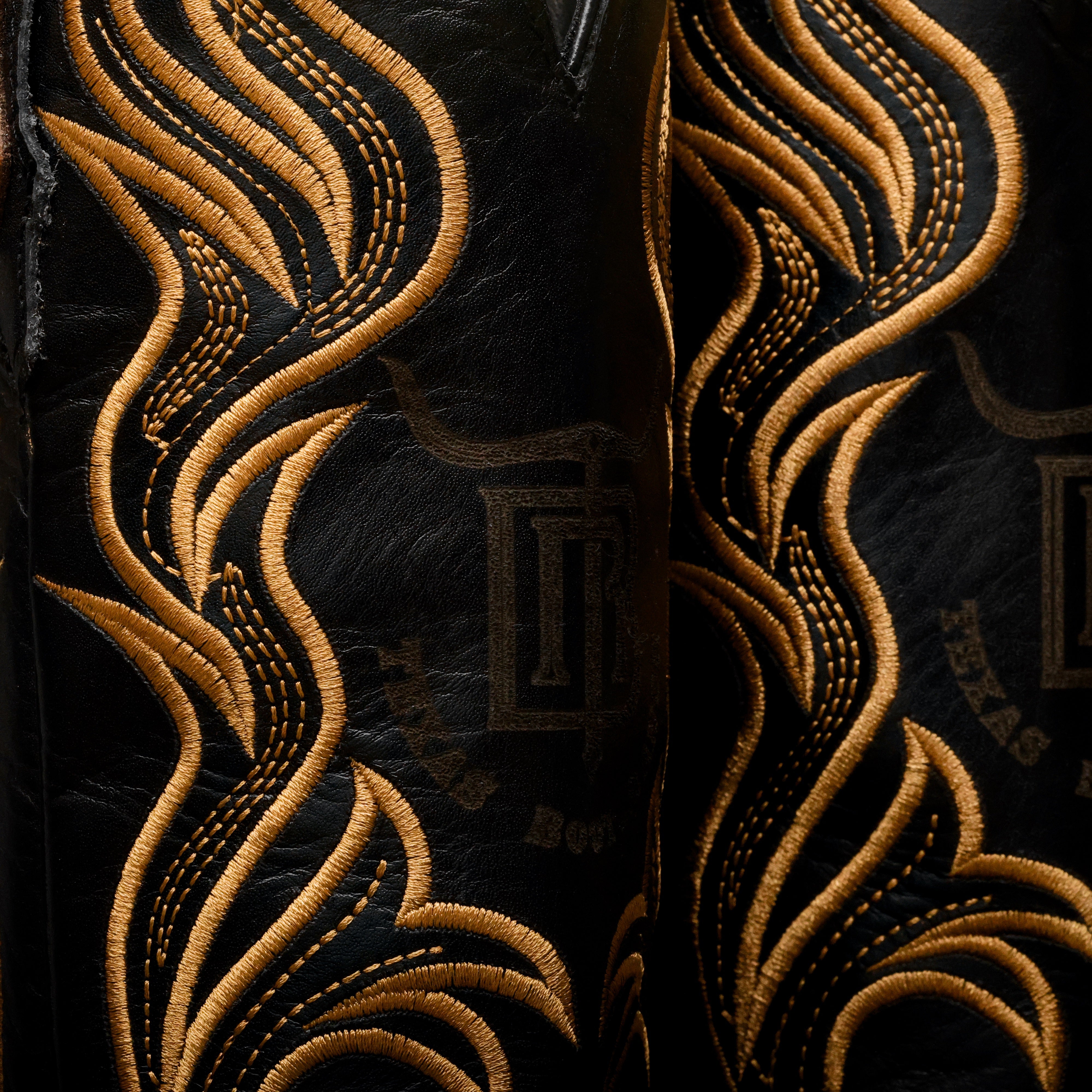 Honey Cognac Python Leather Boots - Square Toe