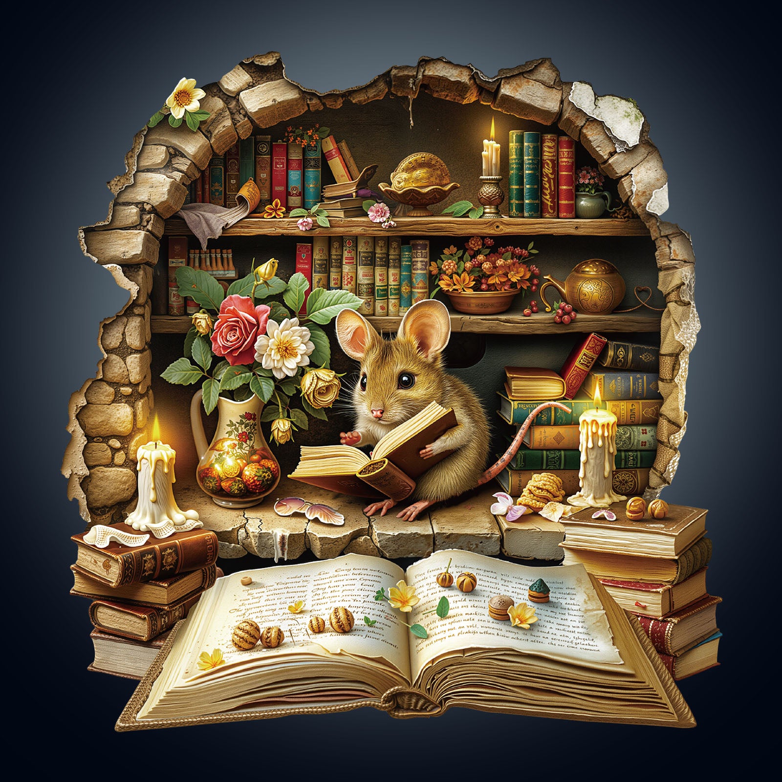 Scholar Mouse Wooden Jigsaw Puzzle