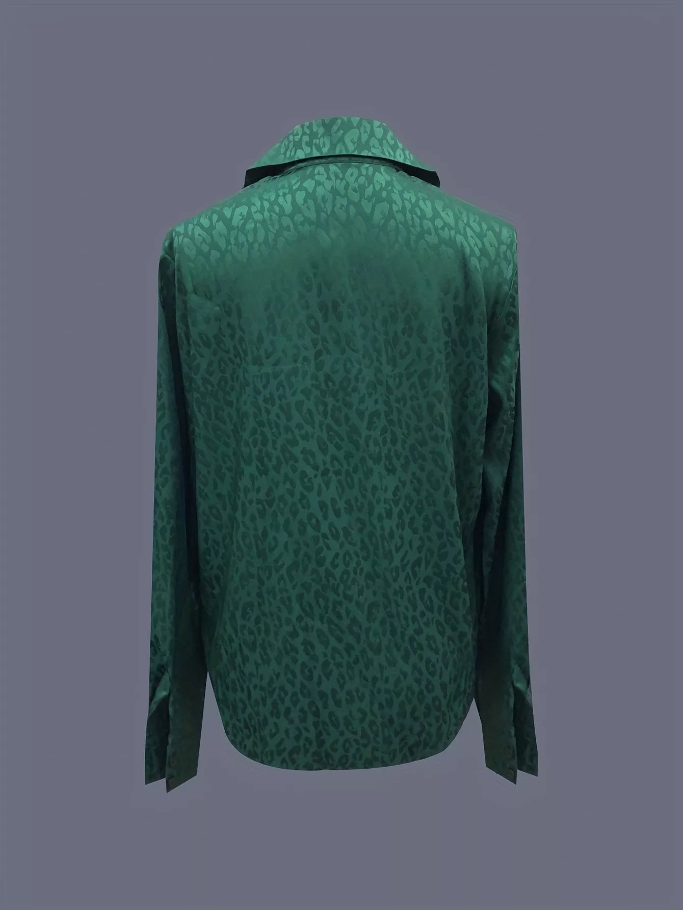 Leopard Button Up Long Sleeve Shirt